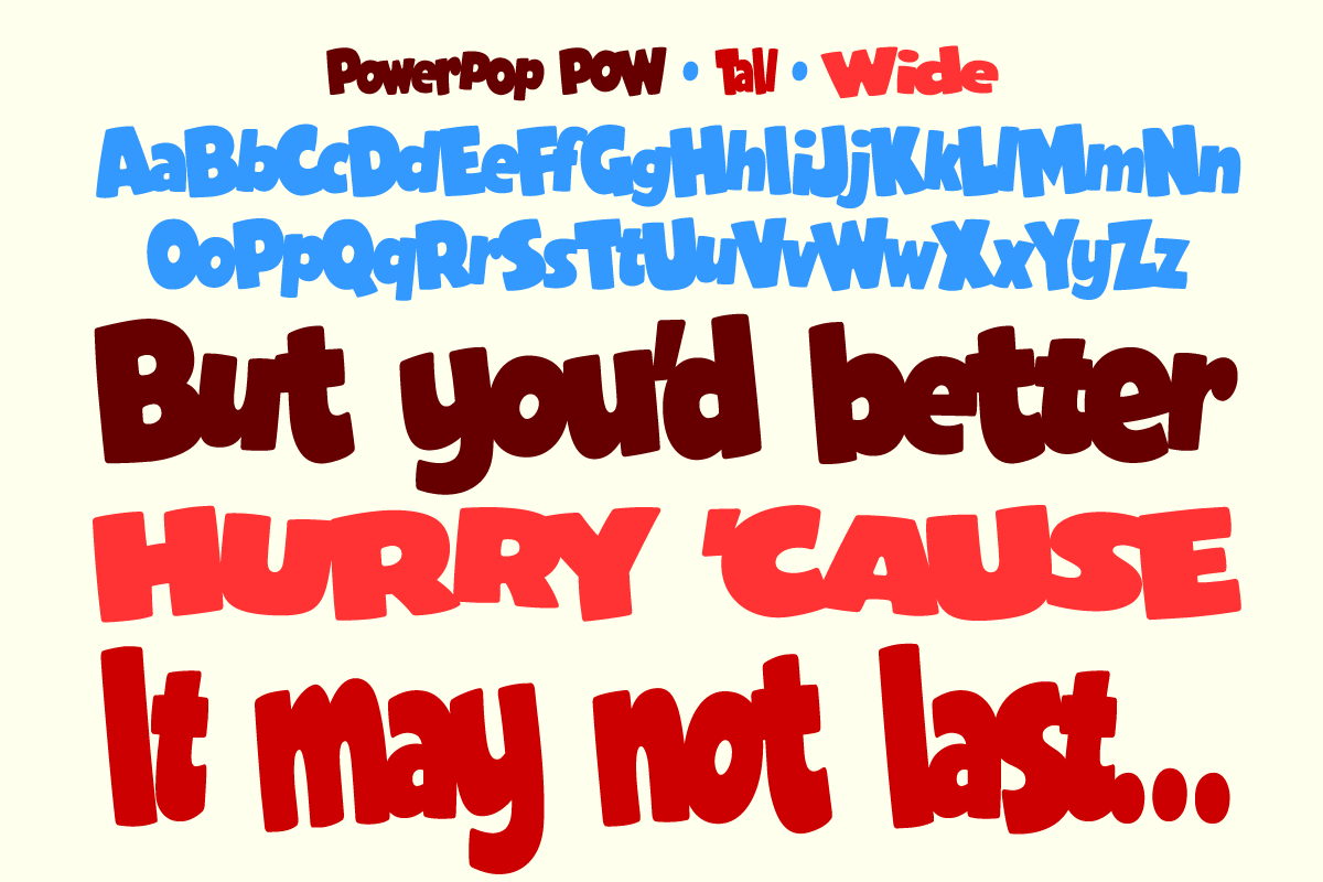 Power Pop - bouncy comic FX, a Handwritten Font by Comicraft Fonts (Photo 3 of 5)