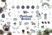 Tiger Christmas Collection, an Animal Illustration by Iryna Danyliuk (Thumbnail 3 of 16)