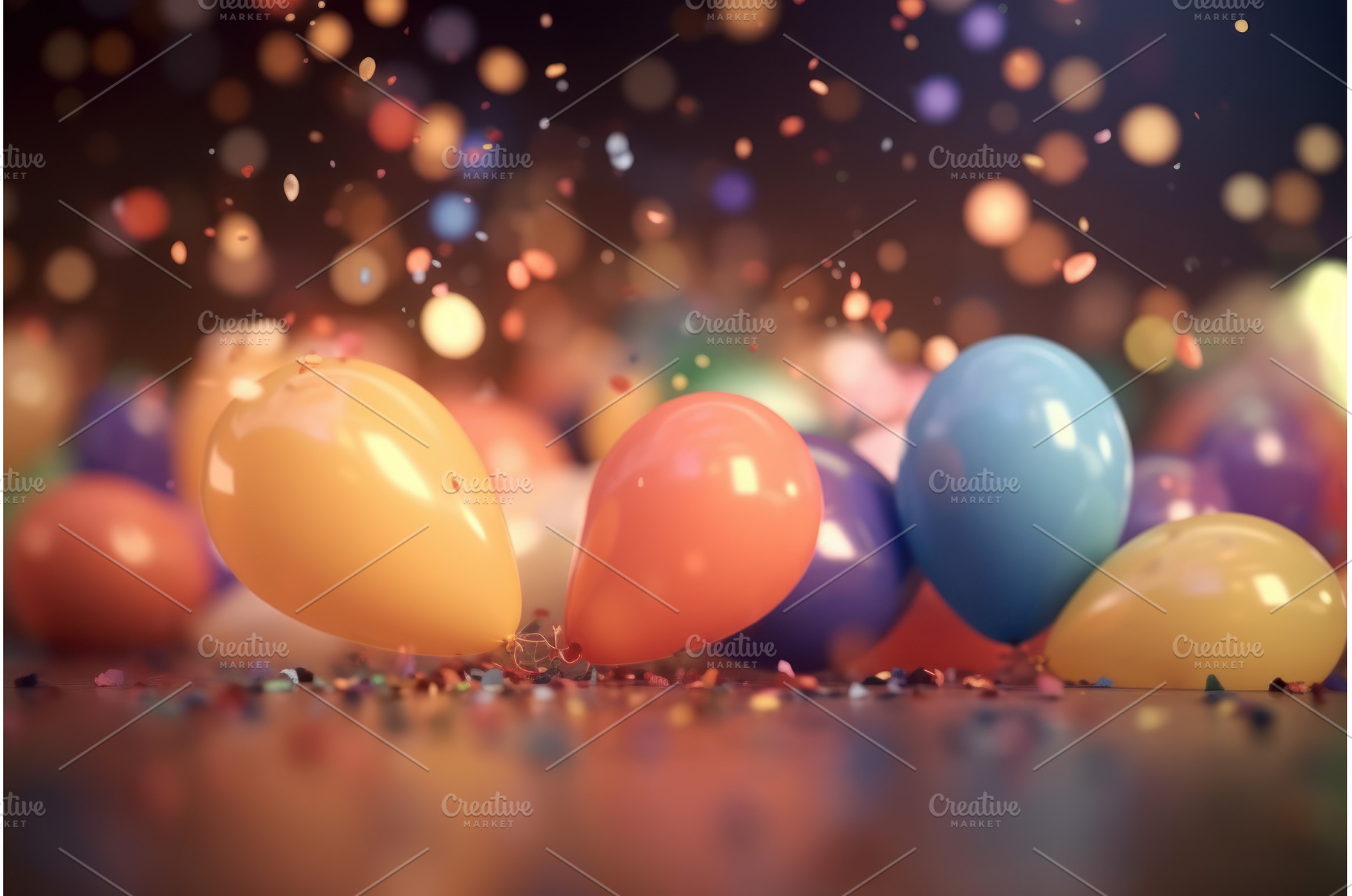 Celebration colorful balloons, a Holiday Photo by Ylivdesign