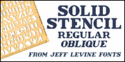 Solid Stencil JNL, a Font by Jeff Levine Fonts (Thumbnail 1 of 5)