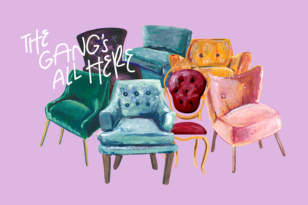 Hand Painted Elements: Couches, an Illustration by Katrina Junio (Photo 5 of 7)