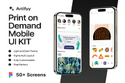 Artifyy - Print on Demand Mobile UI, an UI Kit Template by Lumina_ui_ux202 (Thumbnail 1 of 7)