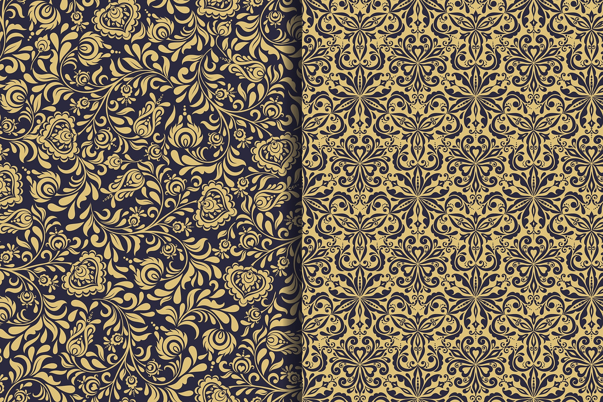 Set of 10 seampless pattern Baroque, a Pattern Graphic by NataLito (Photo 3 of 6)