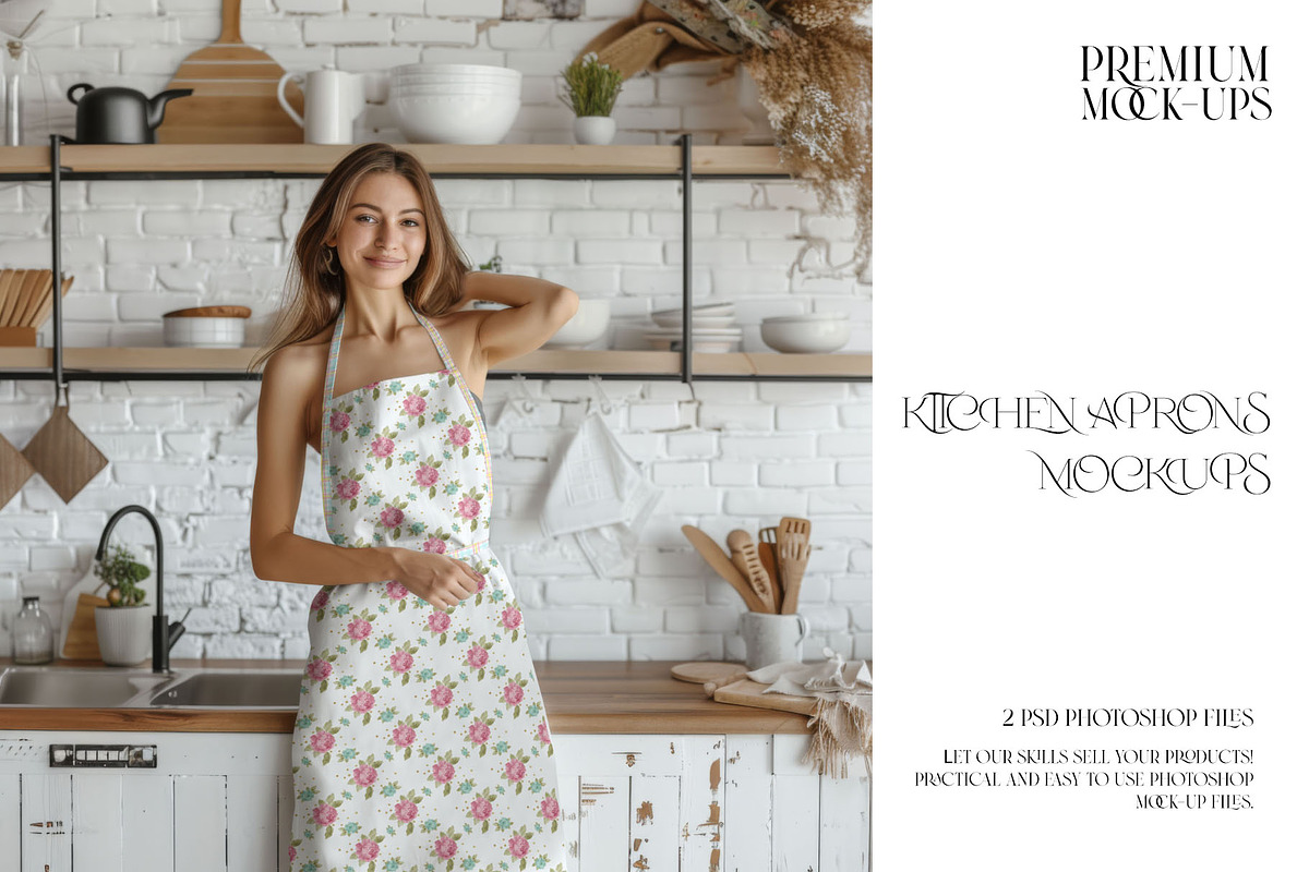 Kitchen Apron Mockups, a Household Mockup by mock-ups (Photo 1 of 12)