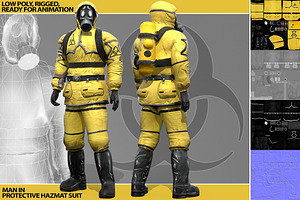 Man In Protective Hazmat Suit