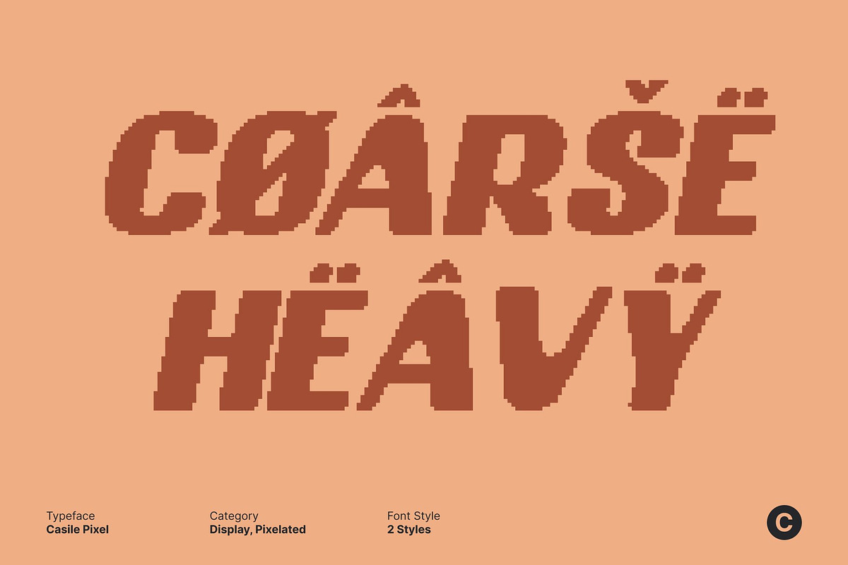 Casile Pixel, a Sans Serif Font by Craft Supply Co. (Photo 6 of 8)