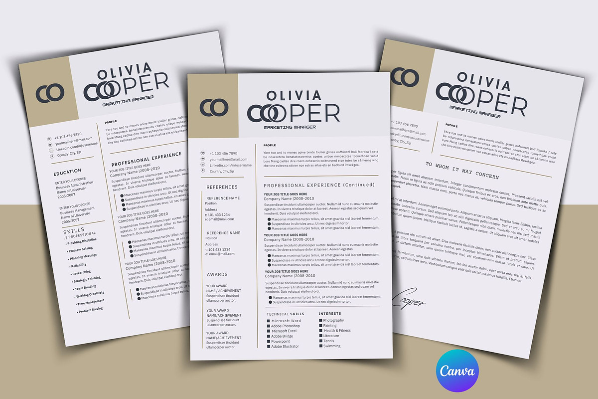 Minimal Resume Template, a Templates & Theme by iloveTemplate (Photo 2 of 6)