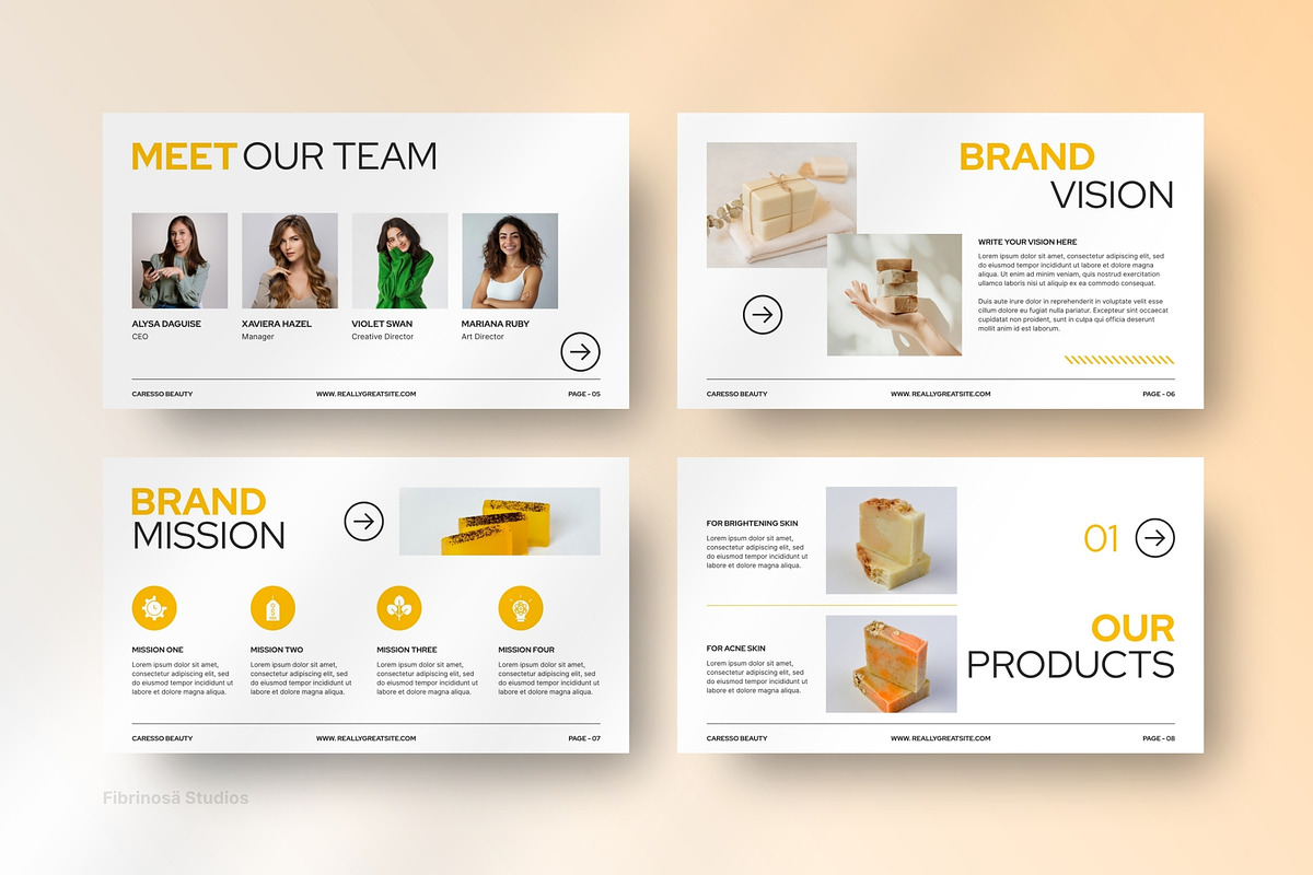 Caresso Brand Proposal Presentation, a Presentation Template by FIBRINOSÄ (Photo 3 of 6)