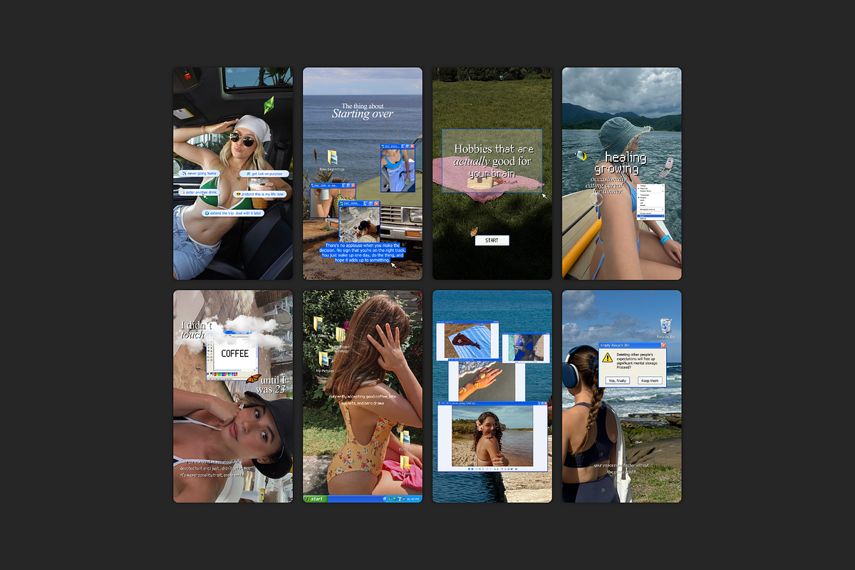 Frutiger Aero Y2K Instagram Stories, a Social Media Template by Meraki Templates (Photo 4 of 6)