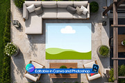 Terrace rug branding mockup, an Advertising Mockup by Rami's Mockups (Thumbnail 2 of 3)
