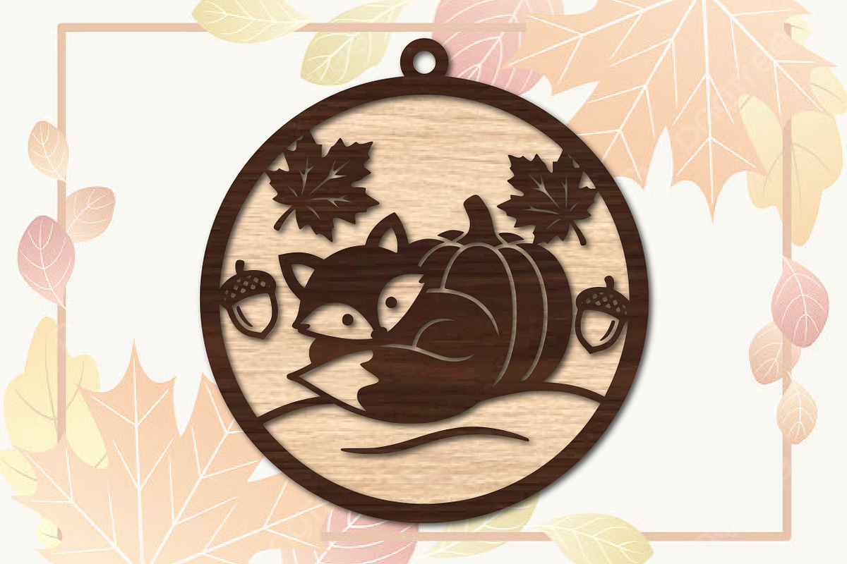 Autumn Fox Pumpkin Laser Cut SVG, an Object Graphic by DreamPrint404 (Photo 2 of 3)