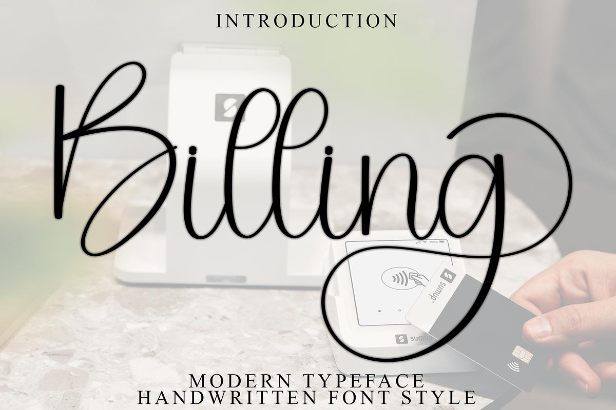 billing, a Handwritten Font by FreshTypeINK (Photo 1 of 7)