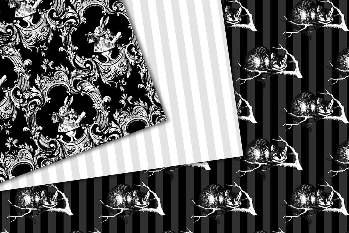 Black & White Alice Graphics, an Illustration by Digital Curio (Photo 4 of 8)