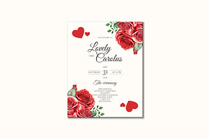 Wedding Card Design Watercolor Flora