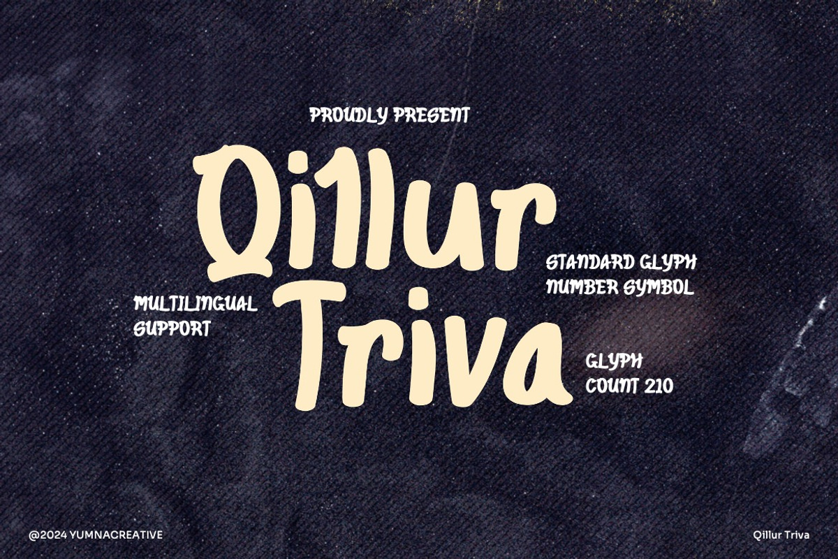 QillurTriva - Handwritten Brush Font, a Handwritten Font by Dhabee (Photo 1 of 7)