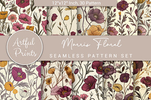 Morris Floral Seamless Pattern, a Pattern Graphic by Artful Prints