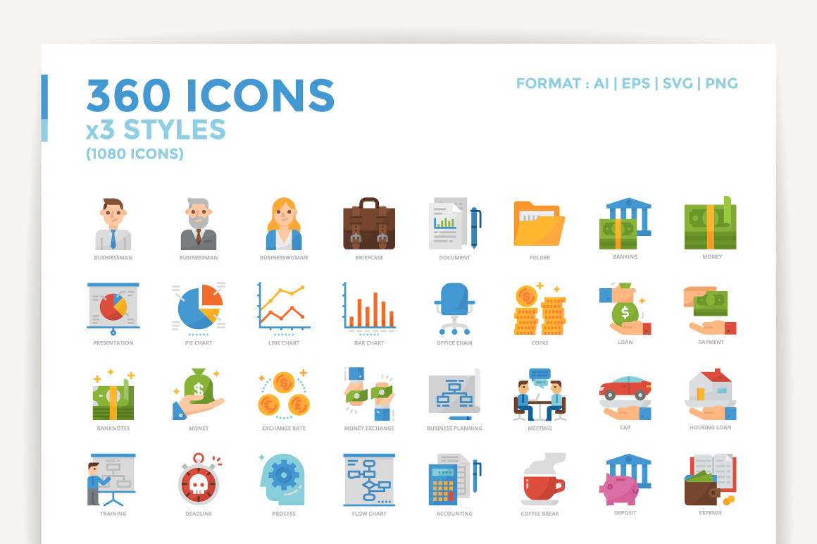 360 Icons x3 Styles, a Duotone Icon by monkik