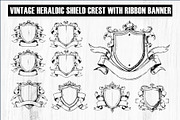Hand-Drawn Heraldic Shield and Ribbo, an Object Graphic by BIPLOB EXPERT (Thumbnail 1 of 8)