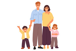 Happy and joyful family. Father and, a Person Illustration by Vectorbuum