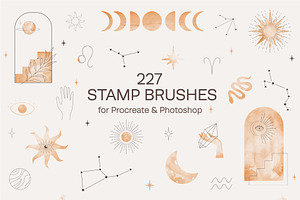 Stamp Brushes Procreate & Photoshop