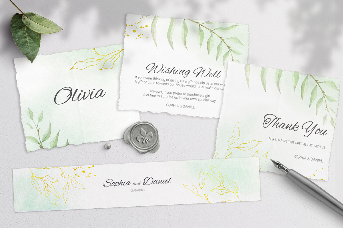 Eucalyptus wedding, an Invitation Template by Nebbia (Photo 2 of 5)