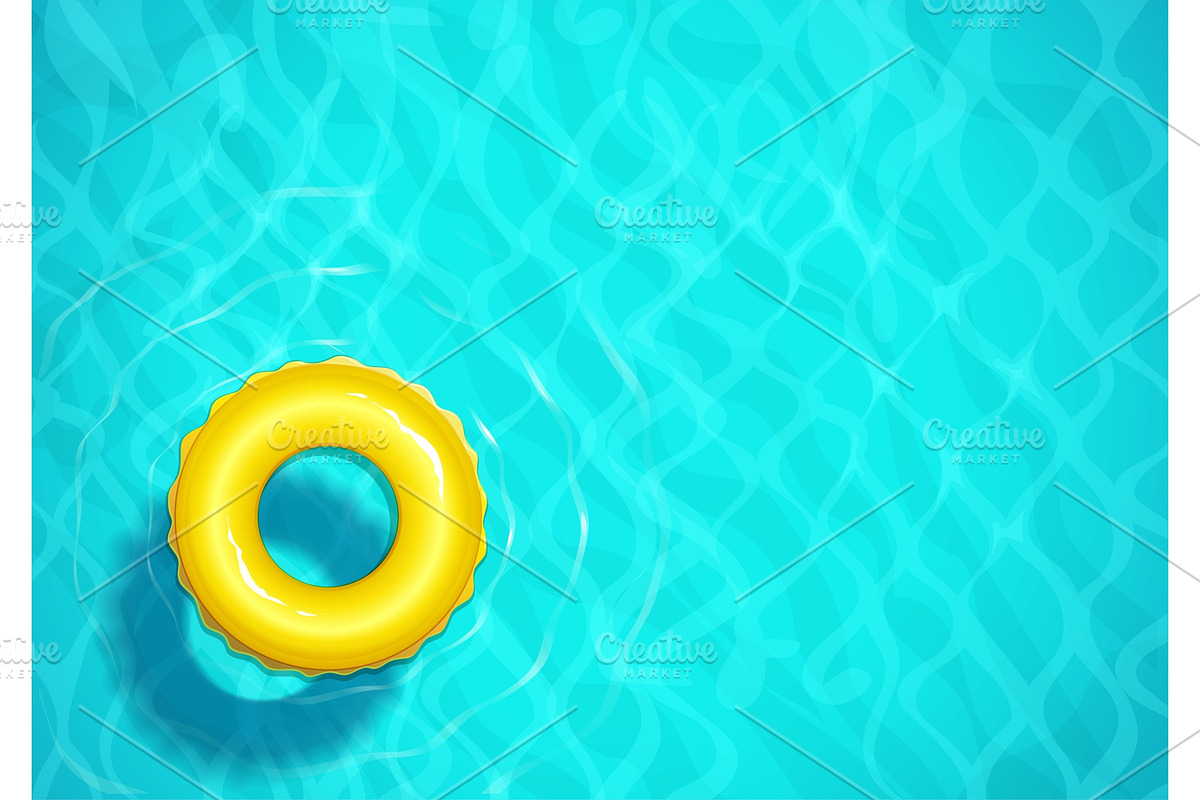 Swimming pool with rubber ring, a Texture Illustration by Aleksangel