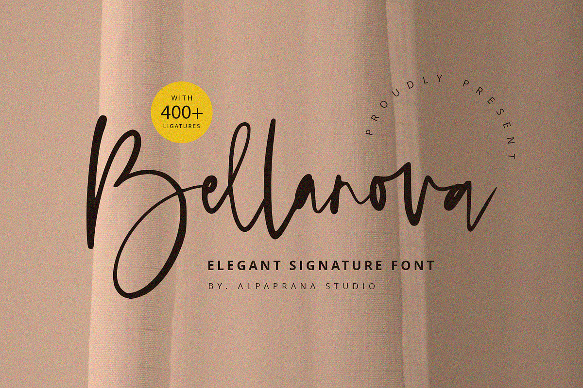 Bellanova - Signature Font, a Handwritten Font by Alpaprana (Photo 1 of 10)