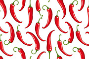 Seamless pattern with chilli peppers, a Pattern Graphic by Primula`s shop (Thumbnail 3 of 3)