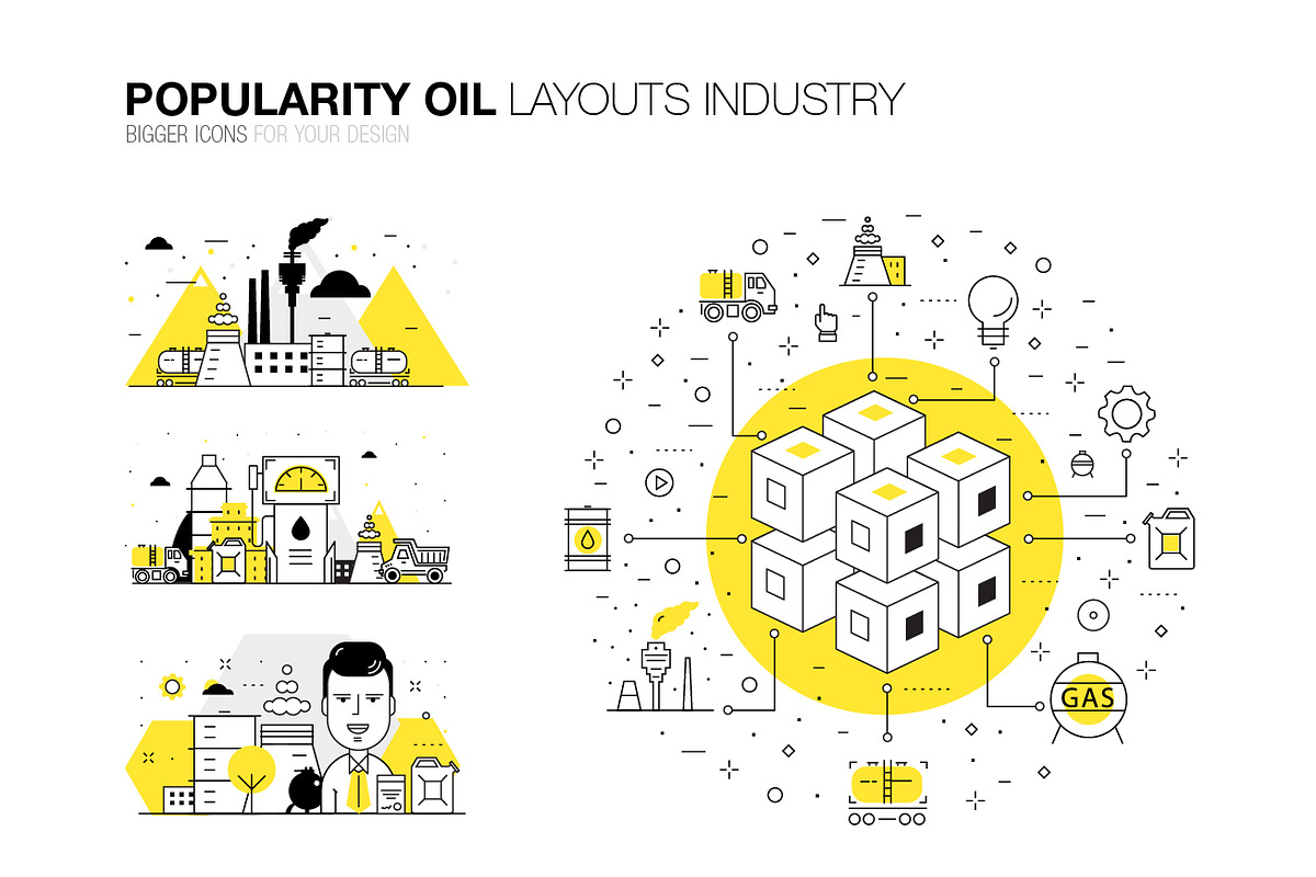 Popularity oil layouts, a Technology Illustration by Vladimir Vihrev (Photo 7 of 10)