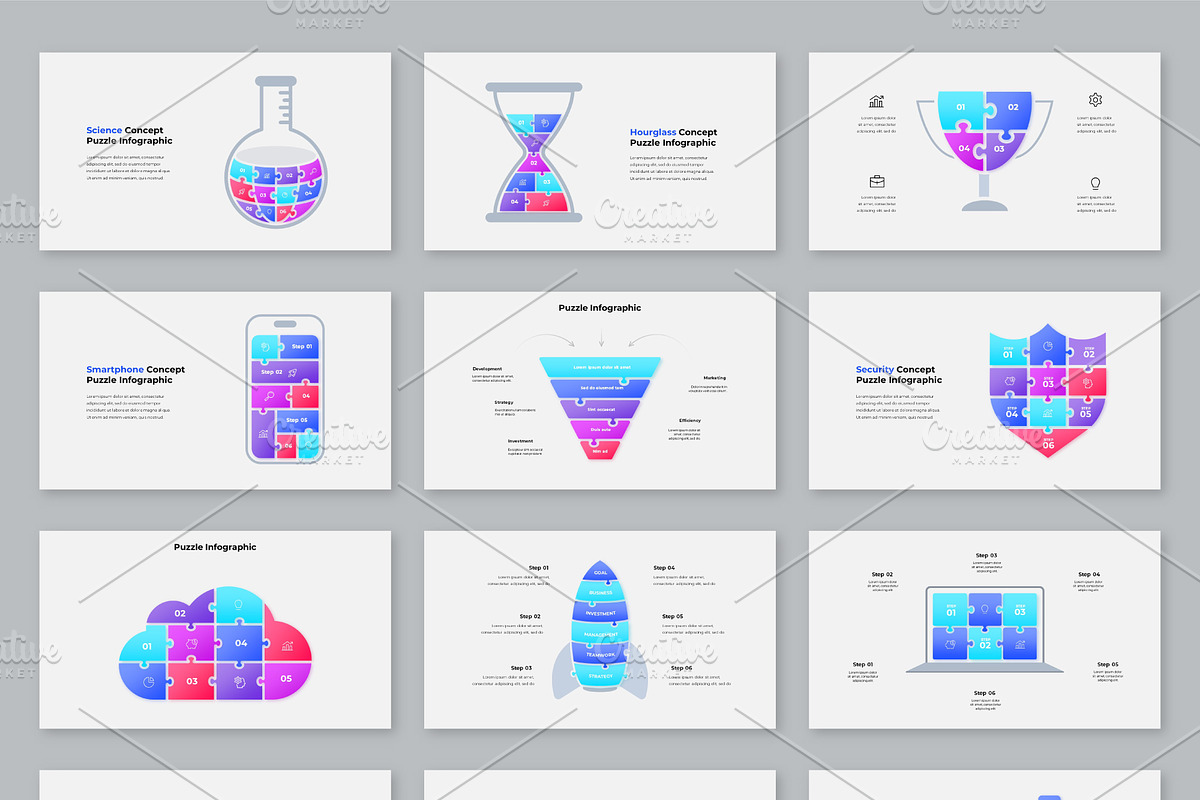 Animated Puzzle Infographics Pack, a Presentation Template by Abert (Photo 9 of 10)