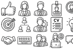 Human Resource Icons, an Object Graphic by nikagraphic