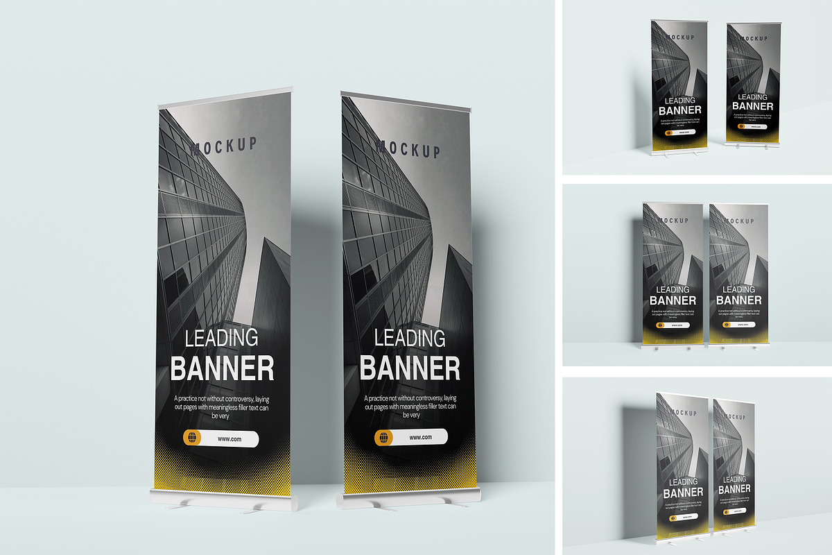 Roll Up Banner Mockup, a Business Card Template by kebunmockup (Photo 1 of 5)