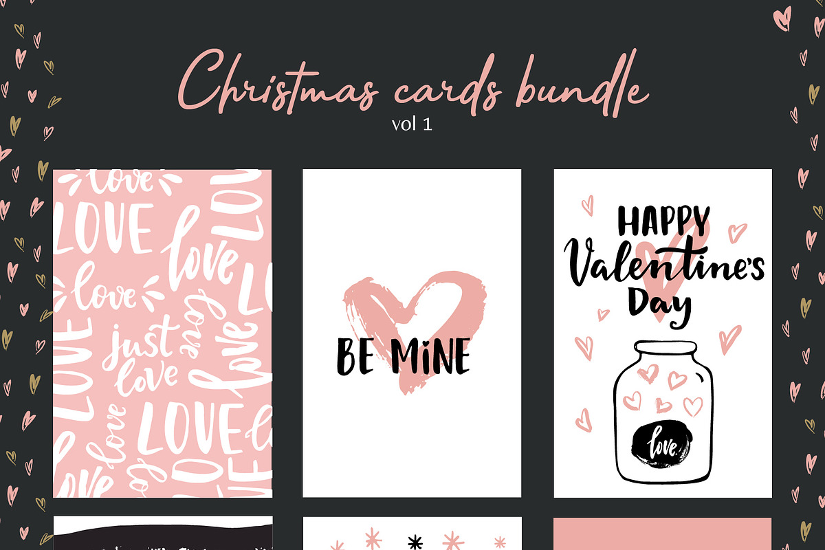 Valentine's Day cards bundle, a Texture Illustration by Cozy pattern shop (Photo 2 of 8)