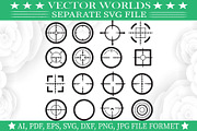 Crosshairs Svg, Cross, Gun Svg, an Object Graphic by VectorWorlds (Thumbnail 1 of 3)