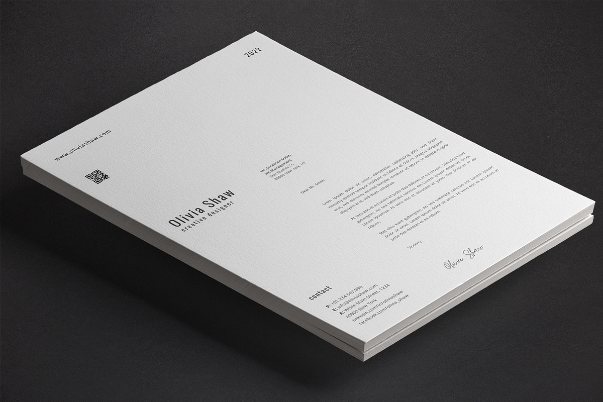 Olivia Resume Template, a Resume Template by Nina Shaw (Photo 5 of 10)