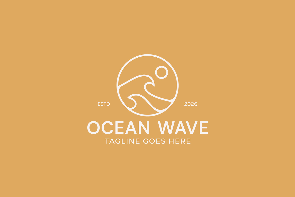Ocean wave logo circle badge, a Branding & Logo Template by Signatoro (Photo 3 of 3)