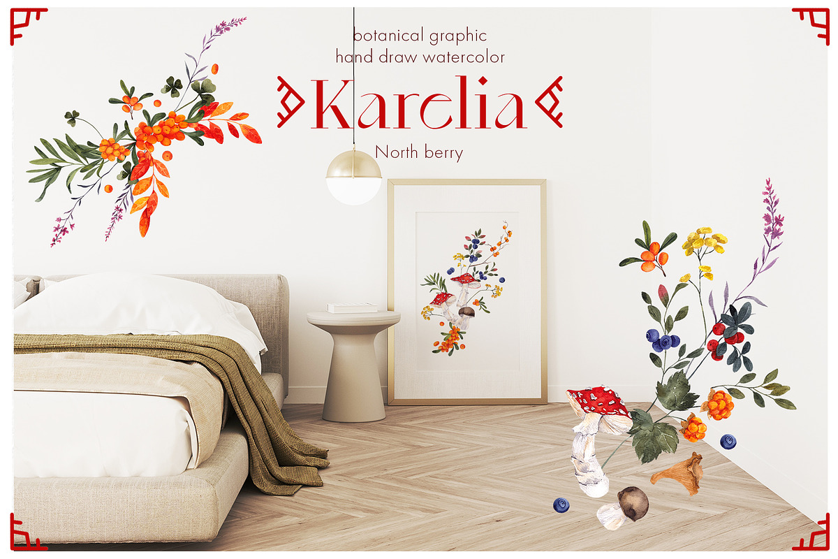 Karelia. North berry watercolor, an Object Graphic by ma_i_vi (Photo 10 of 10)