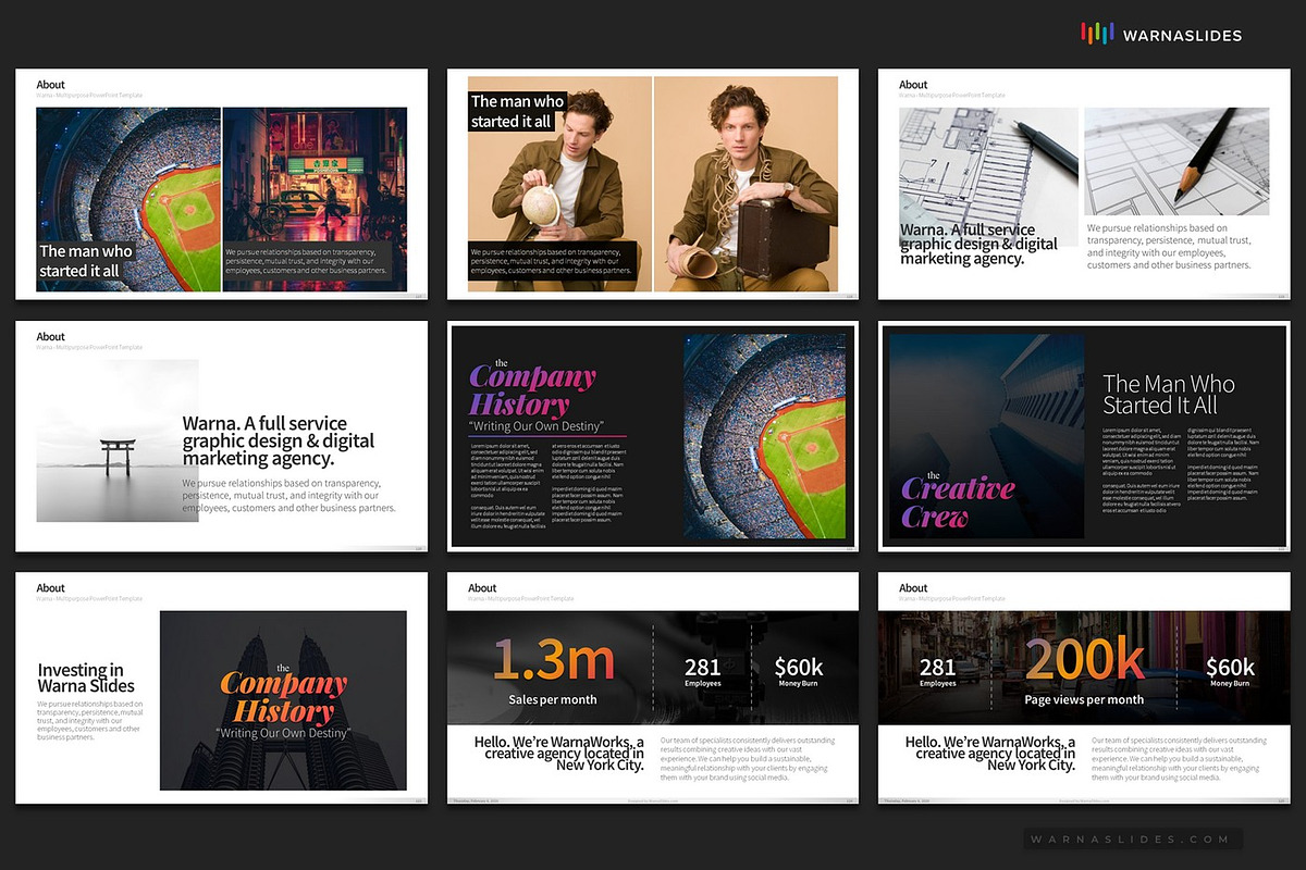Company Profile PowerPoint Templates, a Presentation Template by Warna Works (Photo 22 of 36)