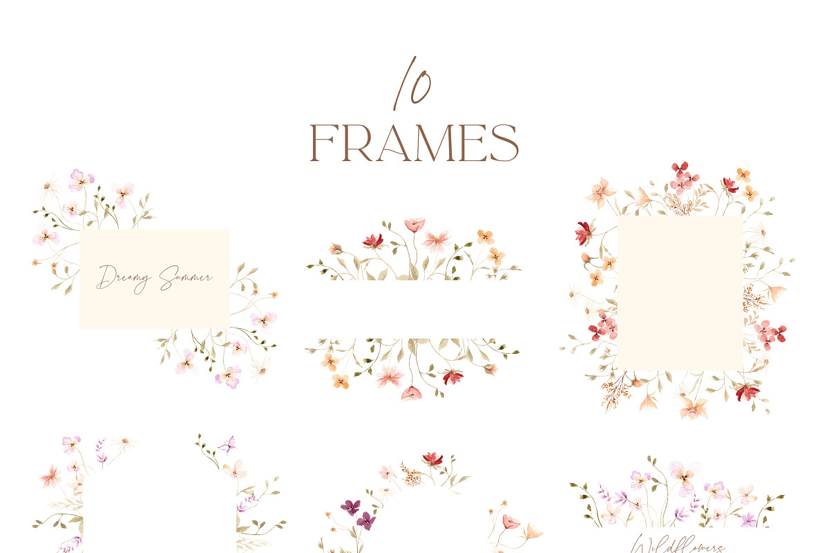 Watercolor Summer Wildflowers, a Decorative Illustration by Altea Design Studio (Photo 3 of 13)