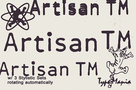 Artisan TM – Distressed Typewriter, a Sans Serif Font by Type Mania