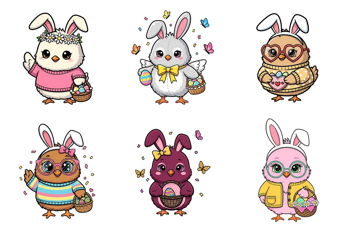 100 Kawaii Easter Chicks Transparent, an Object Graphic by XPERTDESIGNER (Photo 5 of 18)
