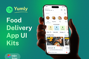 Food Delivery Mobile App Figma, an UI Kit Template by RiveupDigital
