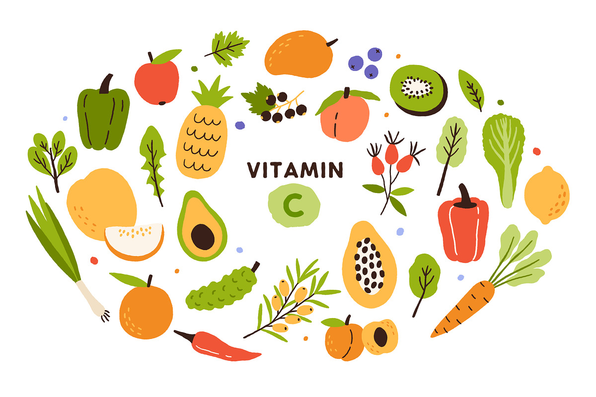 Food products, vitamin groups set, a Food Illustration by Good Studio (Photo 9 of 19)