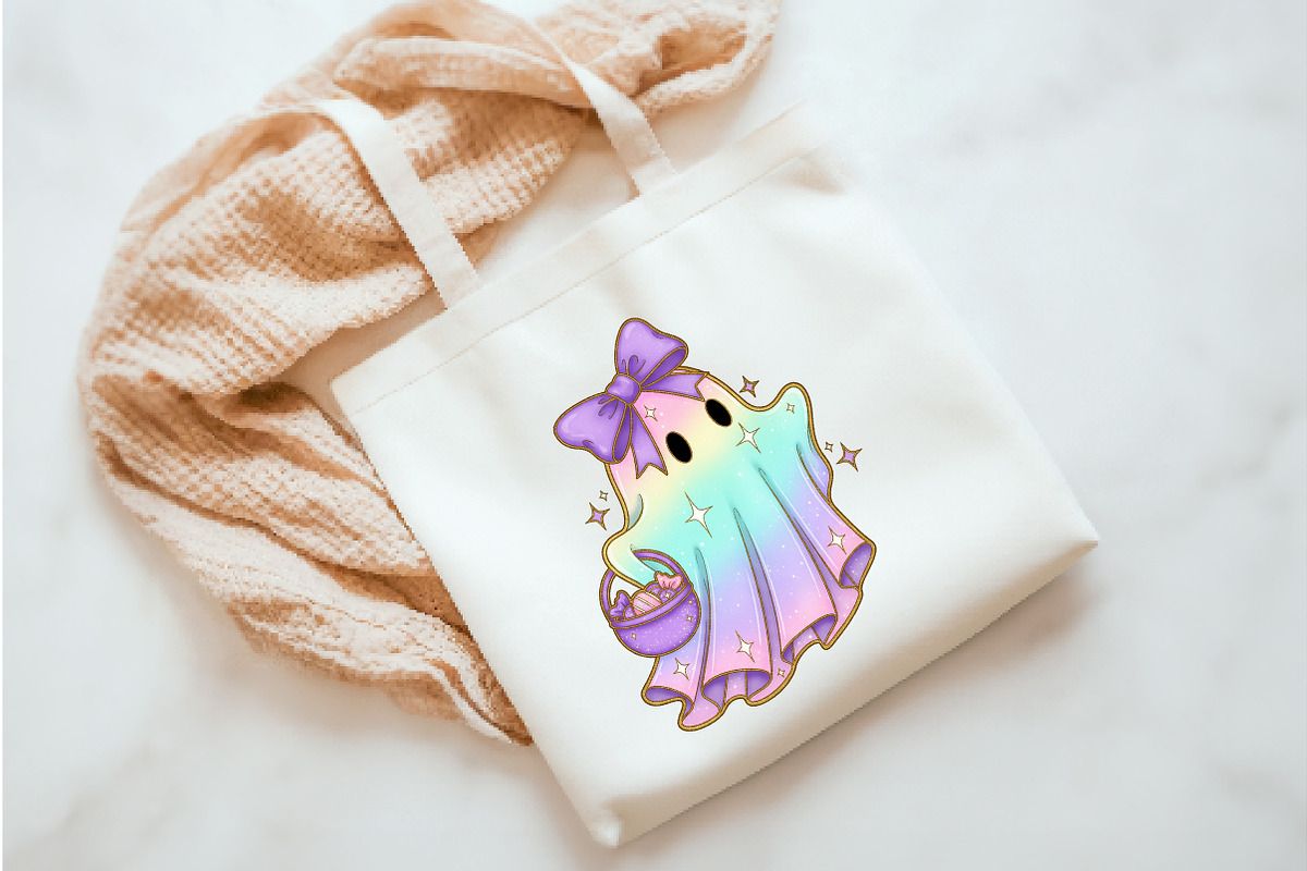 Halloween Neon Ghost Png, an Illustration by Watercolor design (Photo 3 of 3)