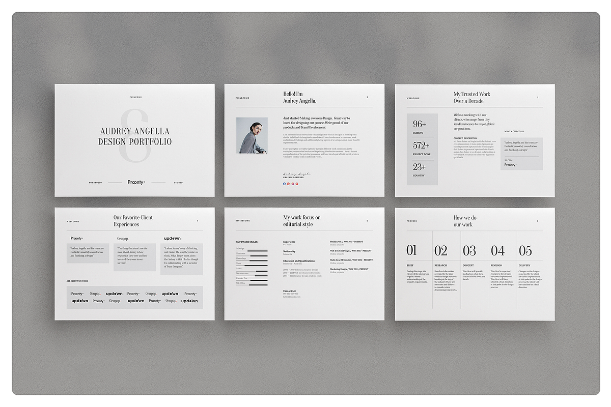 Simple Portfolio Template, a Brochure Template by Proonty (Photo 3 of 5)