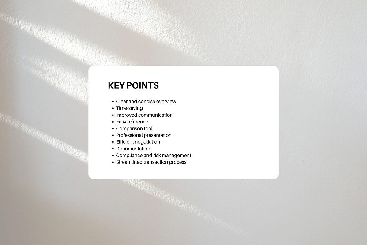 Real Estate Offer Summary Sheet, a Marketing Template by Modernastic - Canva (Photo 3 of 7)