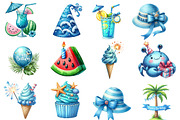 Summer Happy Birthday Clipart, an Illustration by Designworld (Thumbnail 4 of 5)