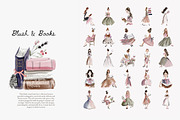 Blush Book Lover Clipart Bundle, a Decorative Illustration by Patishop Art (Thumbnail 5 of 14)