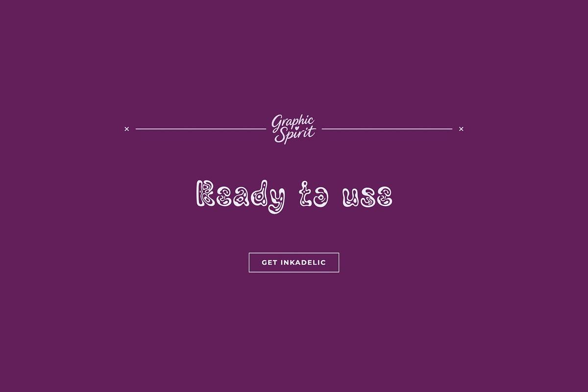 Inkadelic Psychedelic Display Font, a Sans Serif Font by Graphic Spirit (Photo 8 of 8)