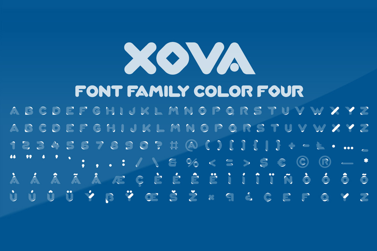 XOVA Layered Font Family preview 8